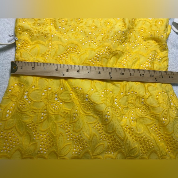 ANTONIO MELANI Yellow Sheath Lace Mini Dress - Picture 7 of 11
